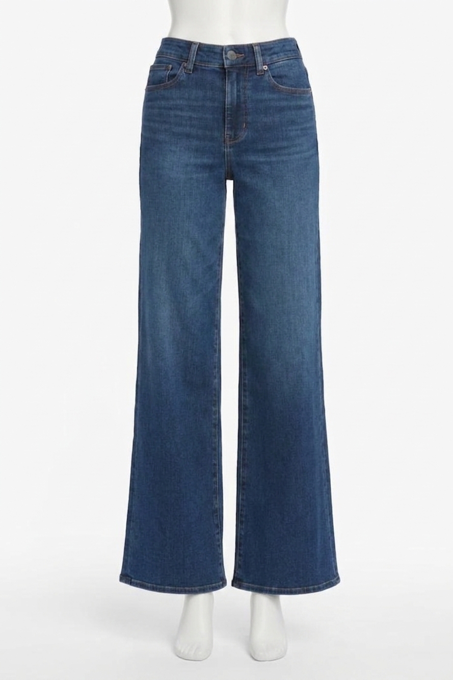 NEW FRAME le slim palazzo jeans in celebrity